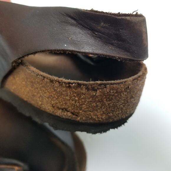 BIRKENSTOCK Milano Brown Leather Habana Ankle Strap Sandal Mens Sz EU 44 US M11 - Picture 5 of 9